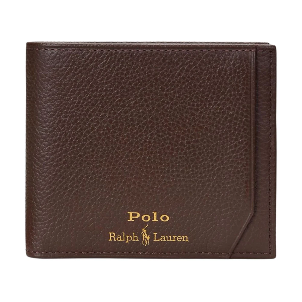 Ralph Lauren Men's Brown Wallets & Cardholders, One Size, Pebbled Leather Billfold Wallet