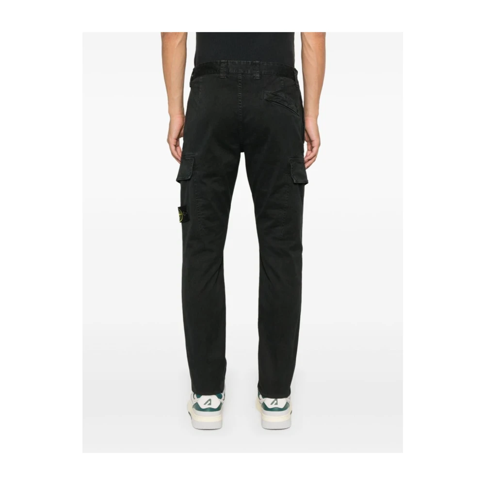Stone Island Cargo Broek in Zwart Black Heren