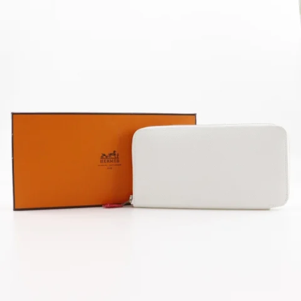 Hermès Vintage Pre-owned Leather wallets White Dames