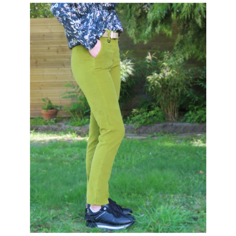 aeronautica militare Velours Chino Broek Cedro Green Dames