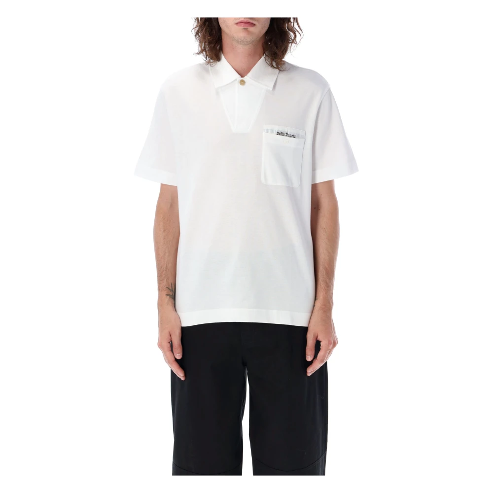 Palm Angels Wit Wit Sartorial Tape Zak Polo Aw23 White Heren