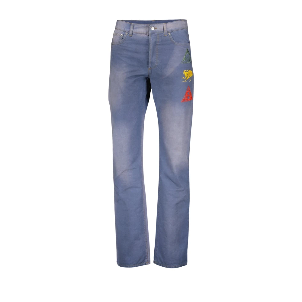 Dior Blauwe Denim Jeans met Rechte Pasvorm Blue Heren