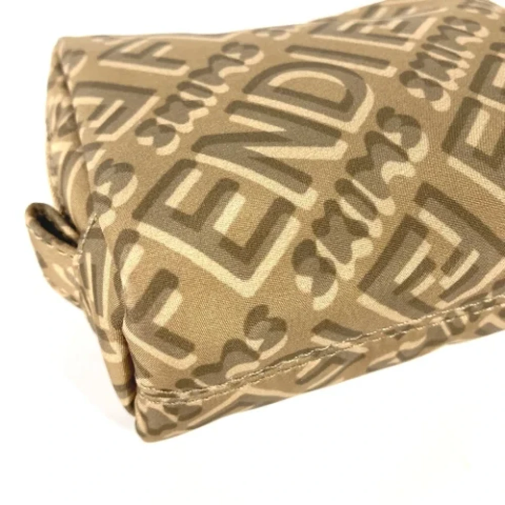 Fendi Vintage Pre-owned Nylon fendi-bags Beige Dames