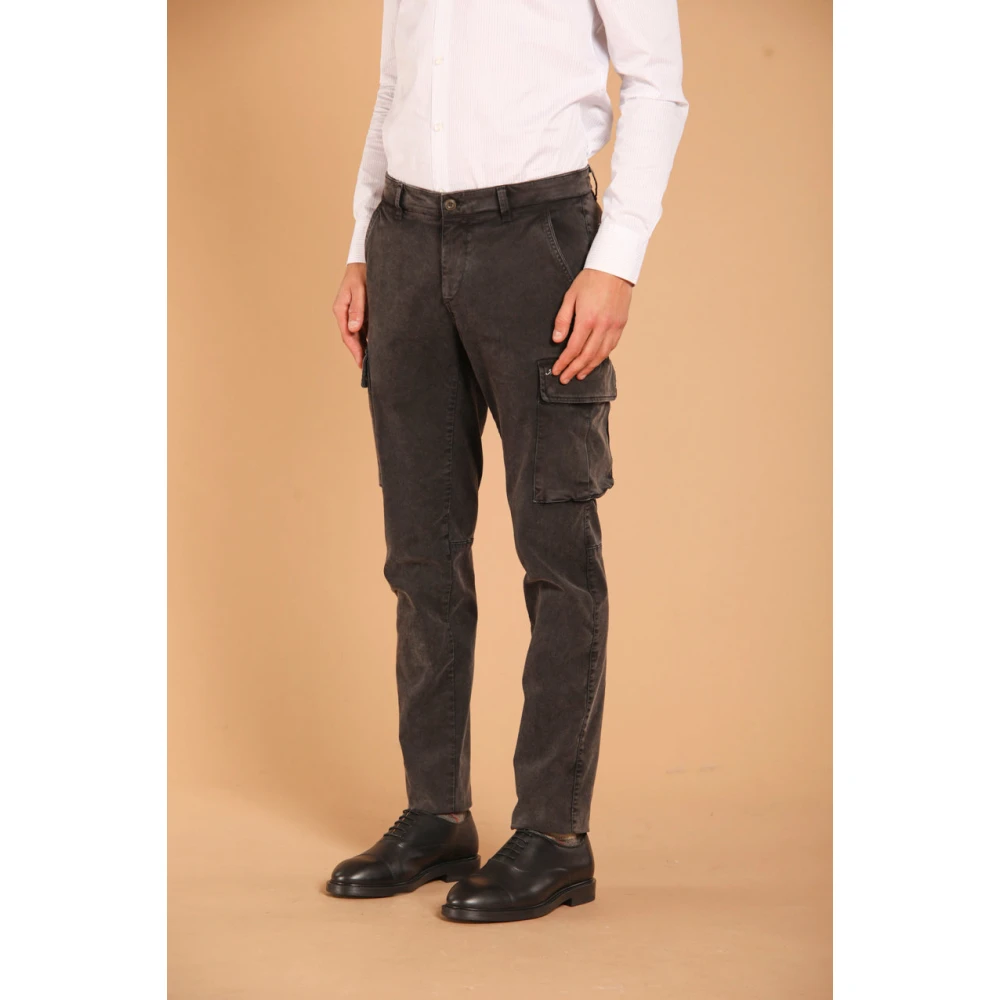 Mason's Slim Fit Cargo Broek Chile Model Black Heren