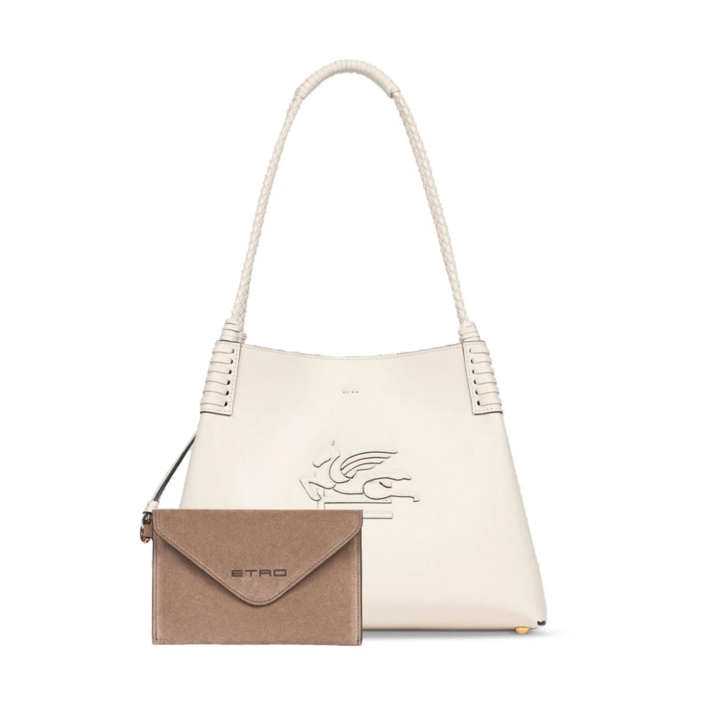 ETRO Witte Shopper Tas Beige Dames