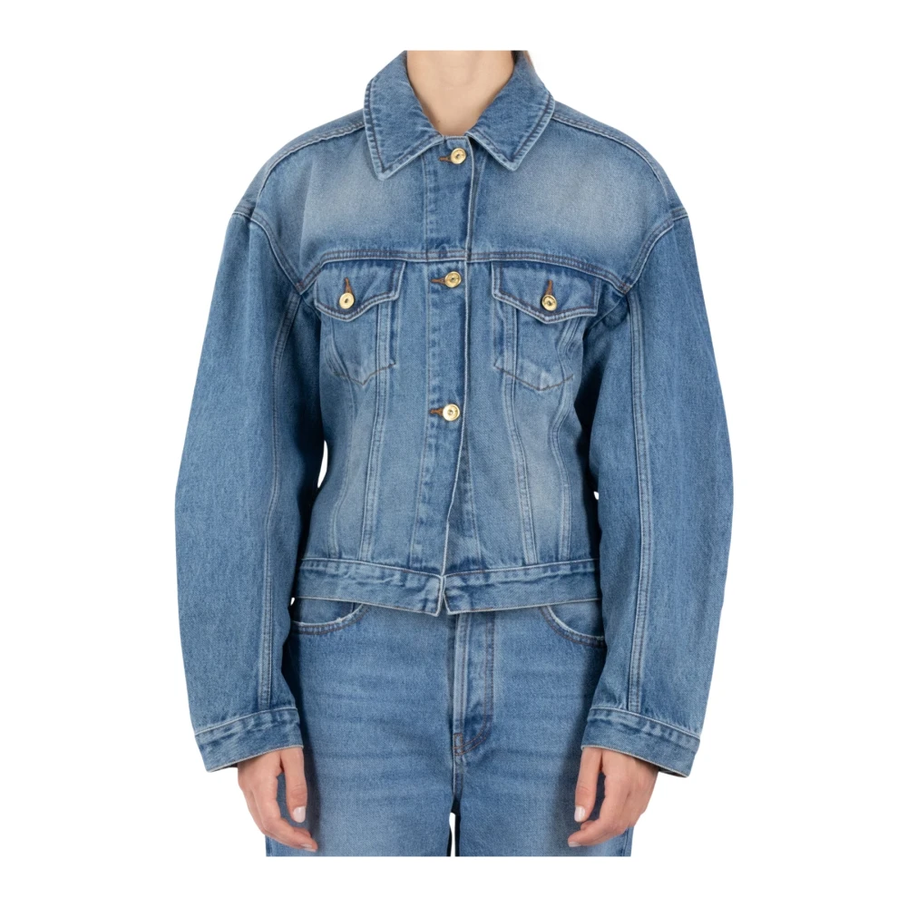 Jacquemus Blå Jeansjacka Blue, Dam