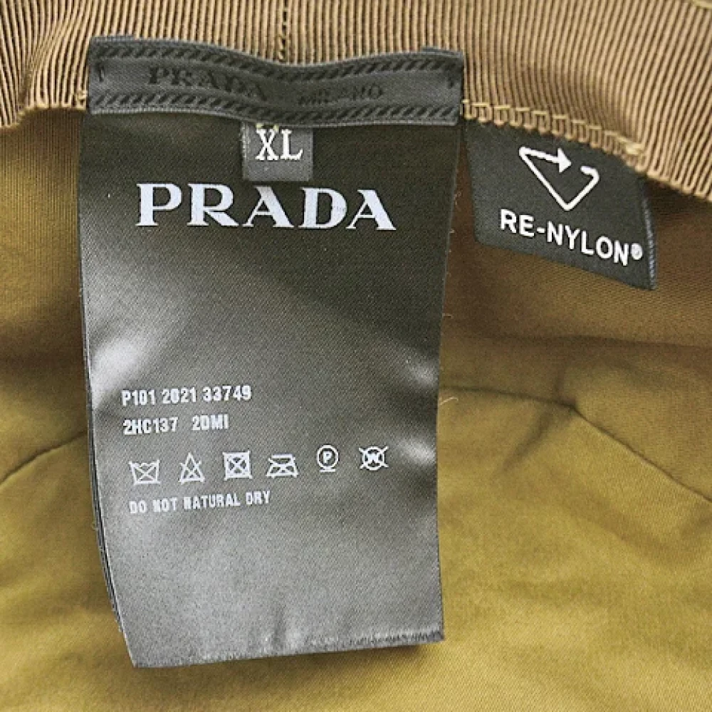 Prada Vintage Pre-owned Canvas hats Brown Unisex