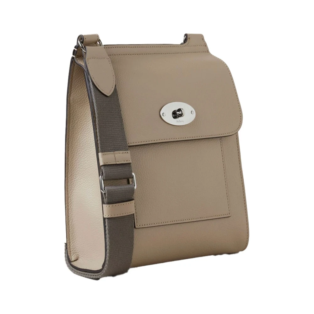 Mulberry Klassieke Unisex Tas met Verstelbare Leren Band Beige Dames