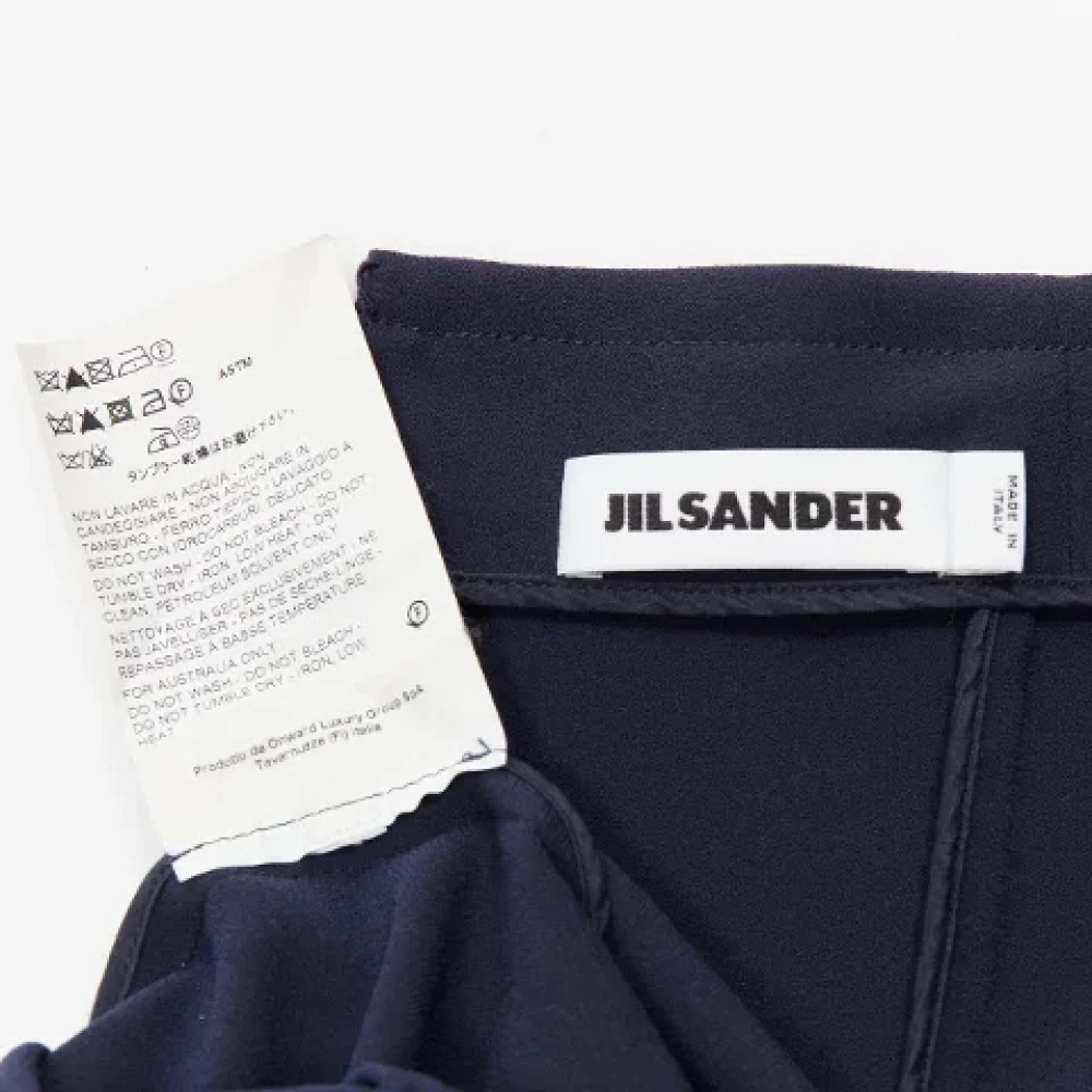Jil Sander Pre-owned Fabric bottoms Blue Dames