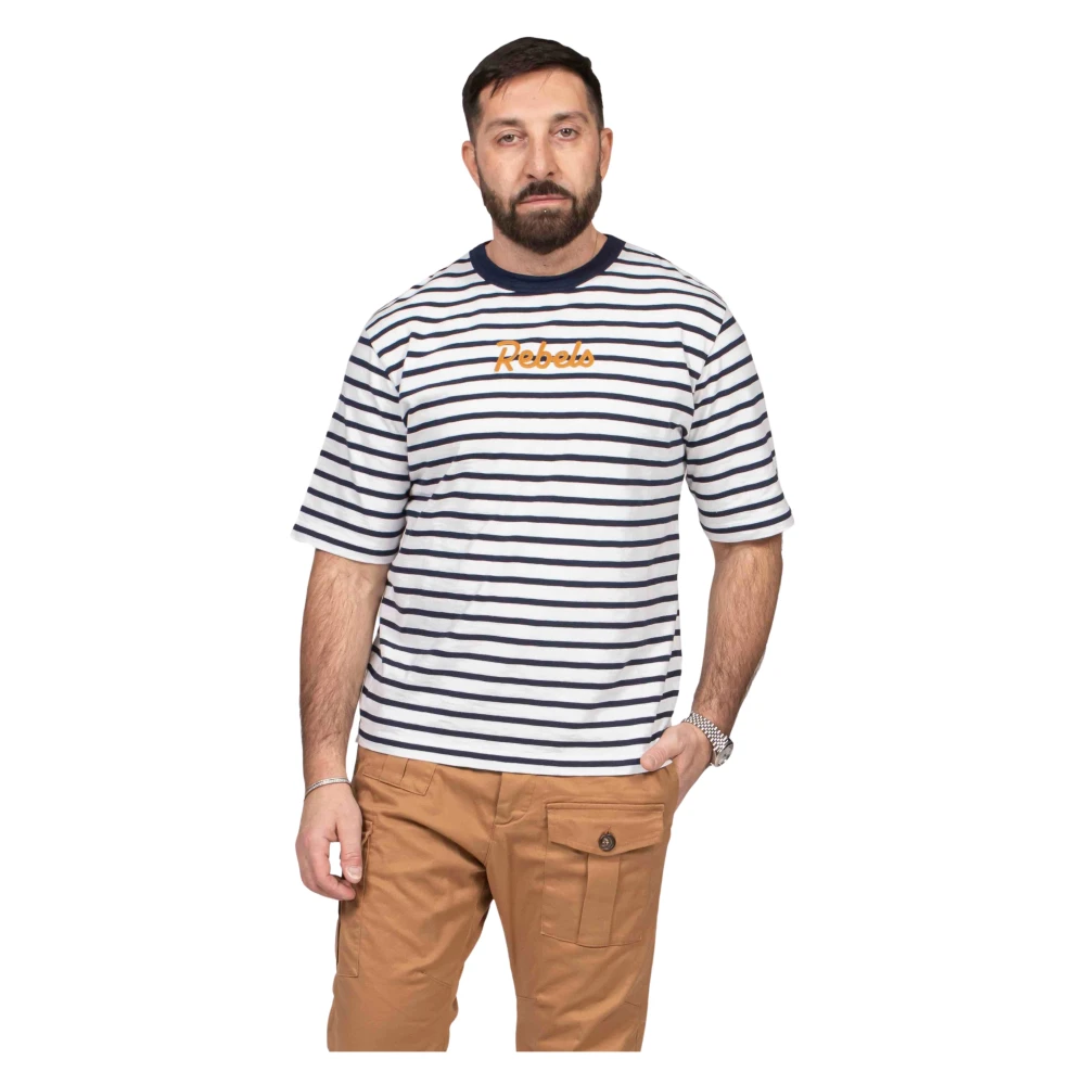 Dsquared2 Multicolor T-Shirt Loose Fit - Male - T-Shirts - L - Tops