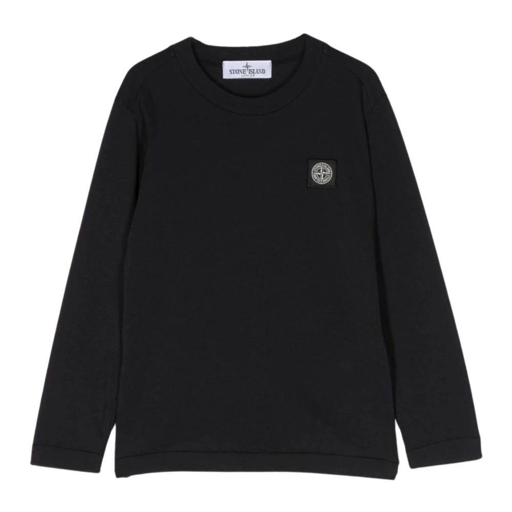 Stone Island Blå Barn T-shirt Långärmad Blue, Pojke