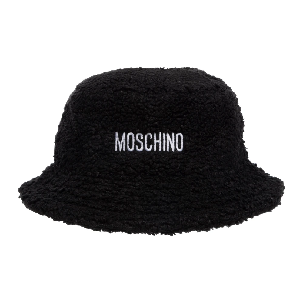 Moschino Enkel Logo Broderad Hatt Black, Dam