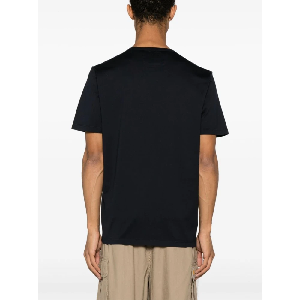 C.P. Company Gemerceriseerd Jersey T-shirt met Logo Blue Heren