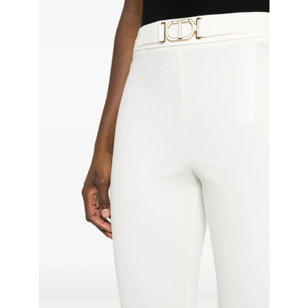 Twinset Neve Cropped Broek White Dames