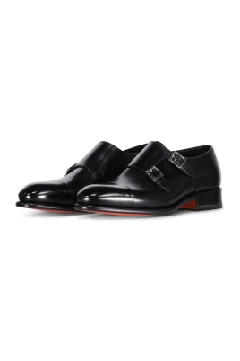 Läder Double Monkstraps