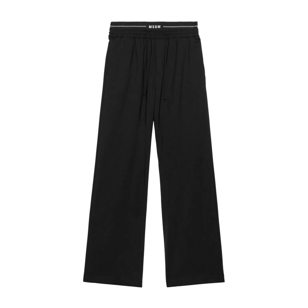 Msgm Zwarte Broek voor Vrouwen Black Heren