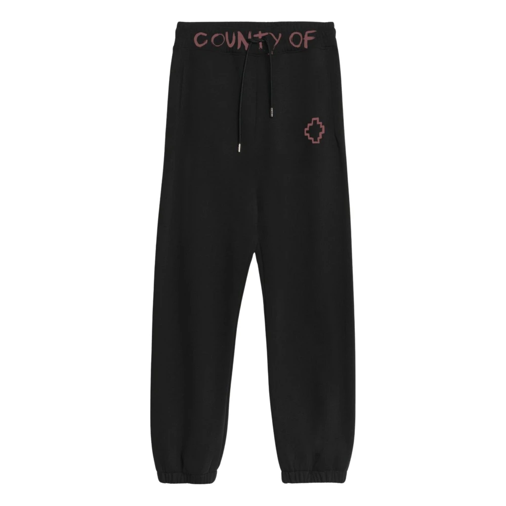 Marcelo Burlon Black Slim Fit Trousers - Male - Sweatpants - S - Trousers