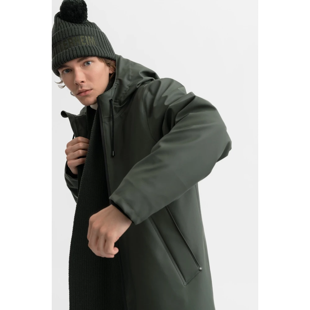 Stutterheim Pompon Ribgebreide Beanie Green Unisex