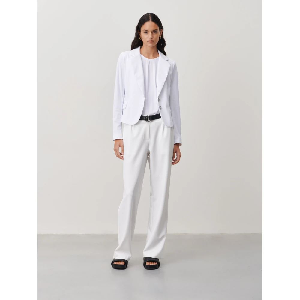 Jane Lushka Witte Technische Jersey Blazer White Dames