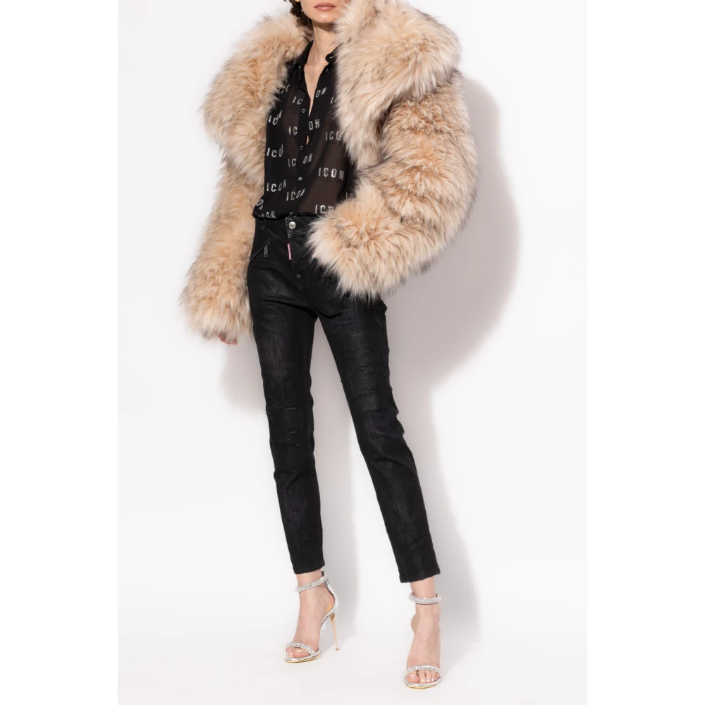 Dsquared2 Jeans met logo Black Dames