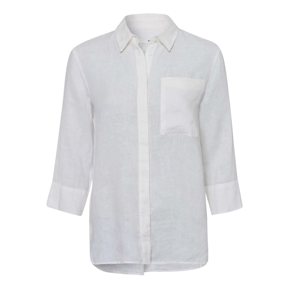 BRAX Linnen blouse met opgestikte borstzak model 'STYLE.VICKI'
