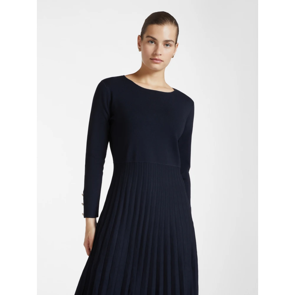 Elena Mirò Geplooide jersey jurk Blue Dames