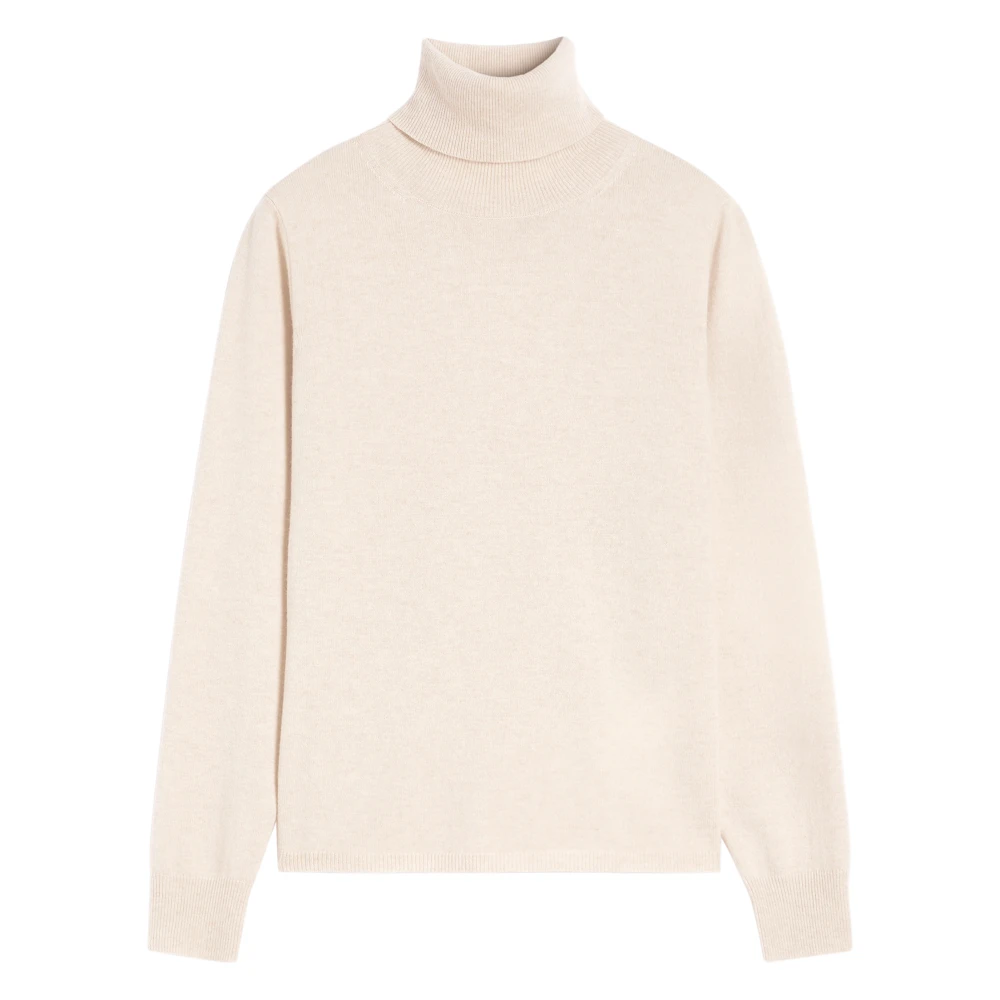 Max Mara White Jumpers - Female - Turtlenecks - Xl - Knitwear