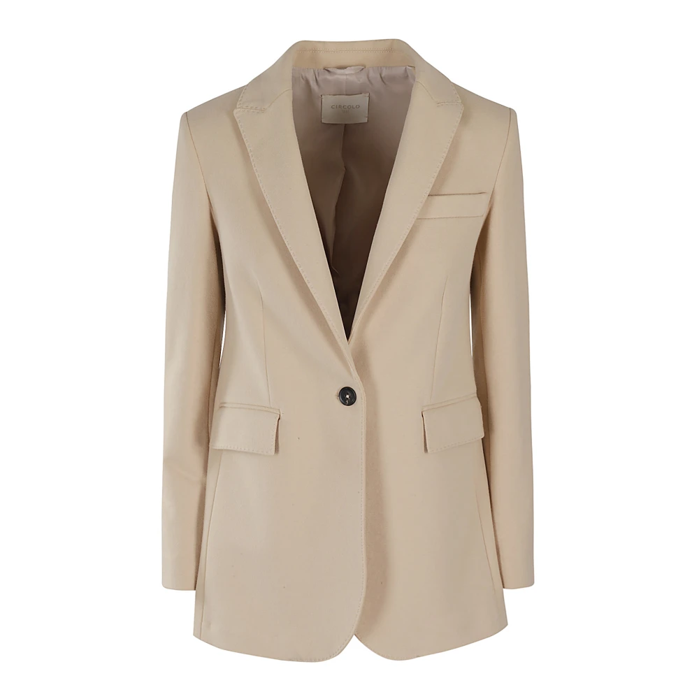 Circolo 1901 Casual Blazer Sweatshirt Beige Dames