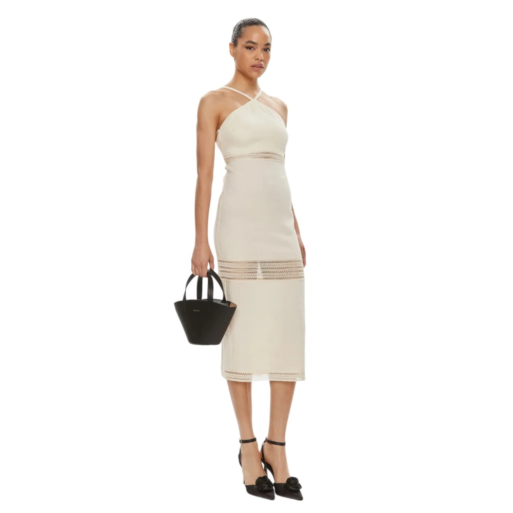 PATRIZIA PEPE Elegante Lange Jurk White Dames