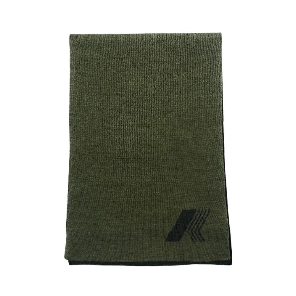 K-Way Unisex Grön Essentiell Ull Herr Halsduk Etienne