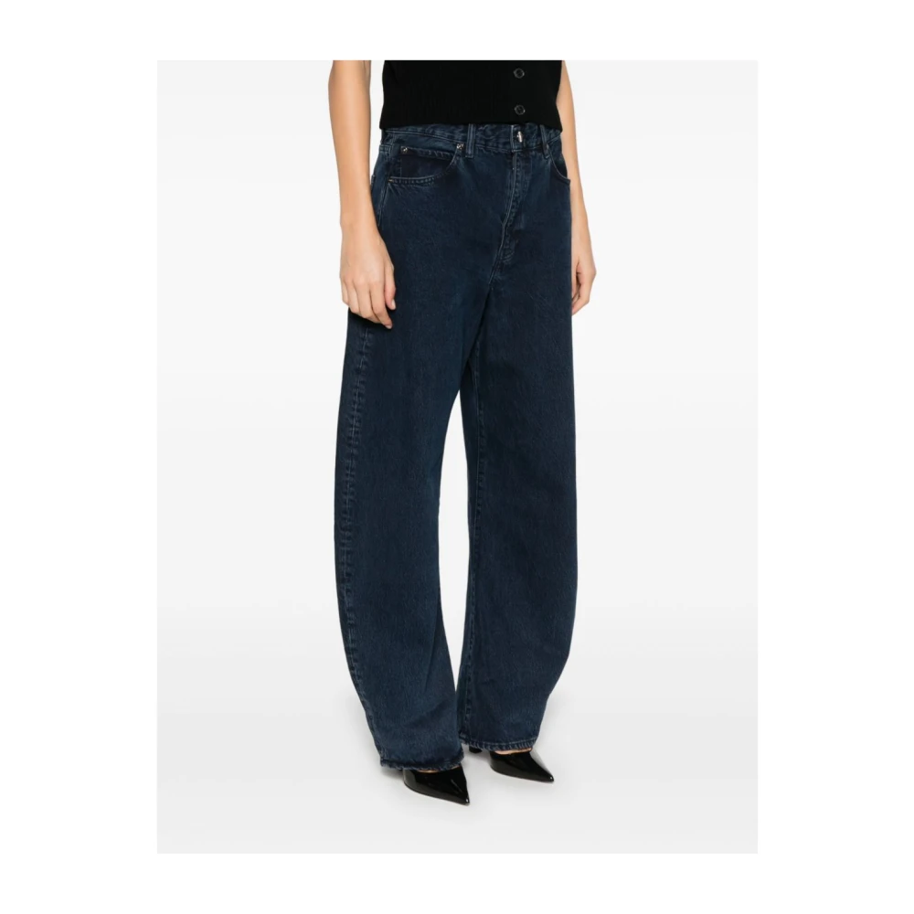 Frame Zwarte Wijde Pijp Jeans Blue Dames