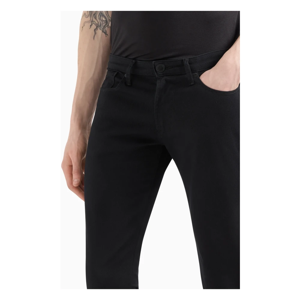 Emporio Armani Slim Fit Zwarte Jeans Black Heren