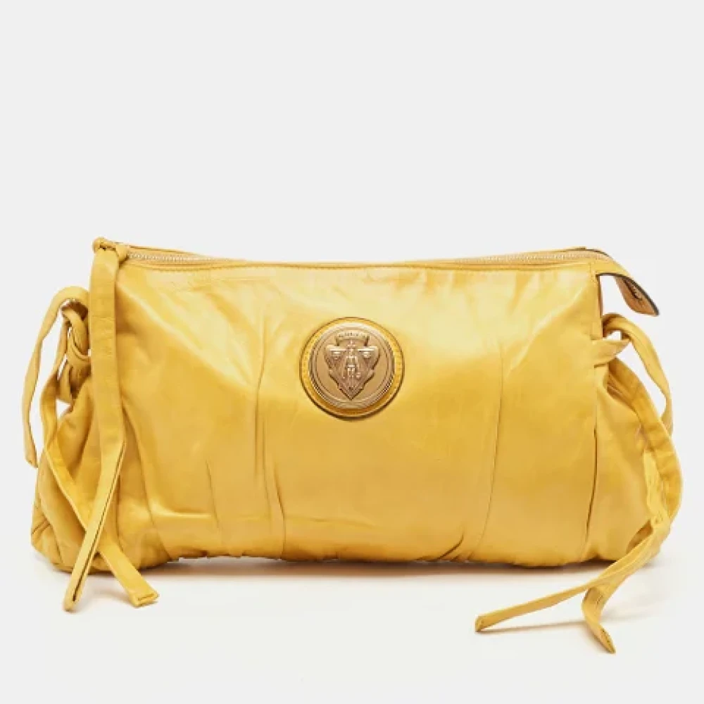 Gucci Vintage Pre-owned Leather clutches Yellow Dames