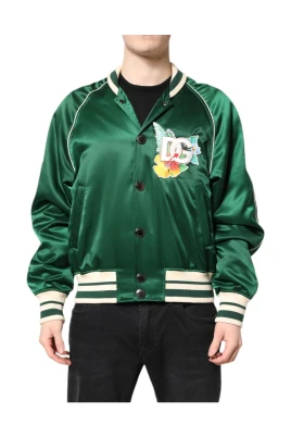Floral DG Logo Bomberjacka med Hel Dragkedja