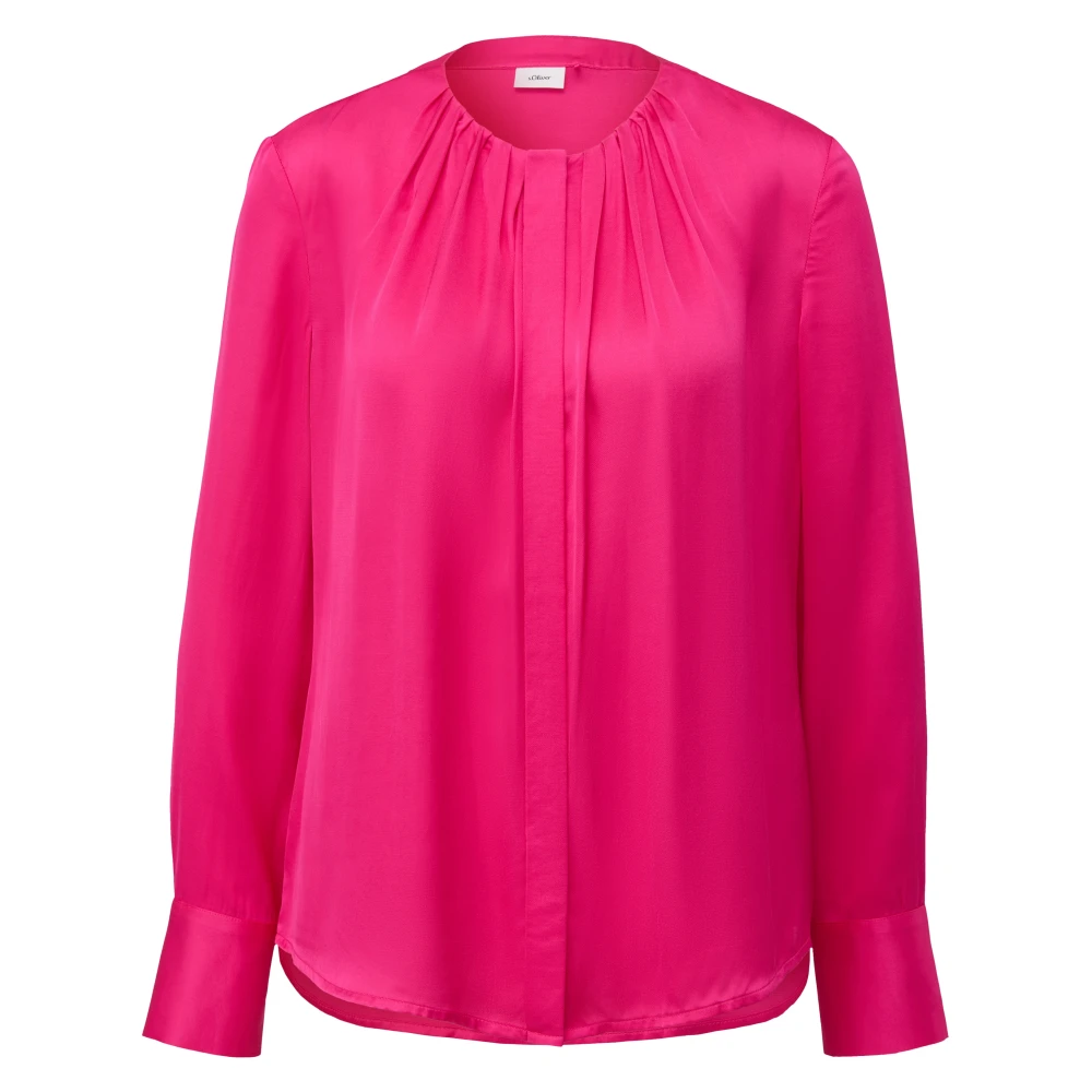 s.Oliver Zijden blouse van pure viscose Pink Dames