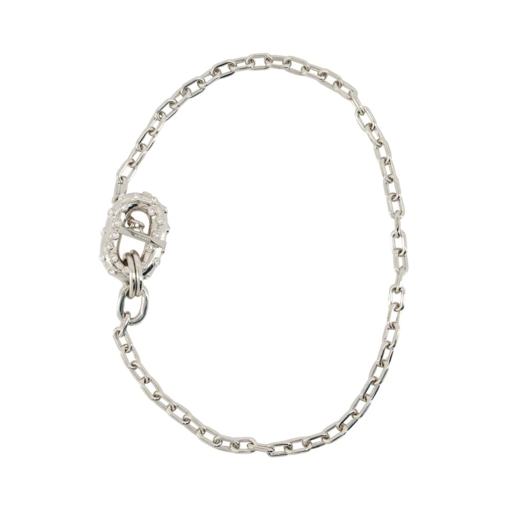 Rabanne Women's Gray Silver Aluminum Necklace - Stylish Design - Necklaces - One Size - Accessories