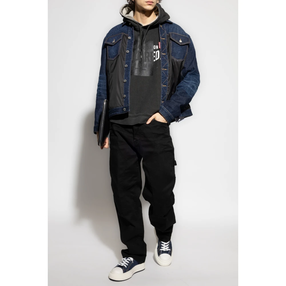 Dsquared2 Sweatshirt met logo Black Heren