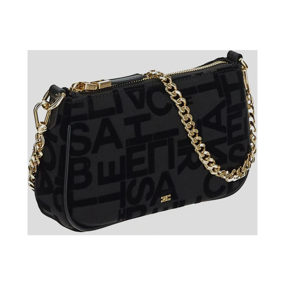Elisabetta Franchi Katoenen Schoudertas Black Dames