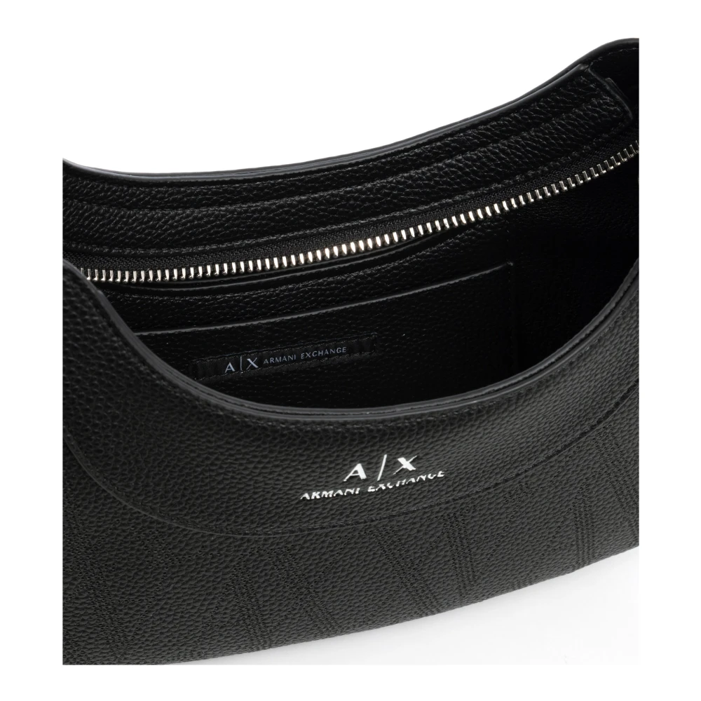 Armani Exchange Stijlvolle Hobo Tas met Verstelbare Band Black Dames