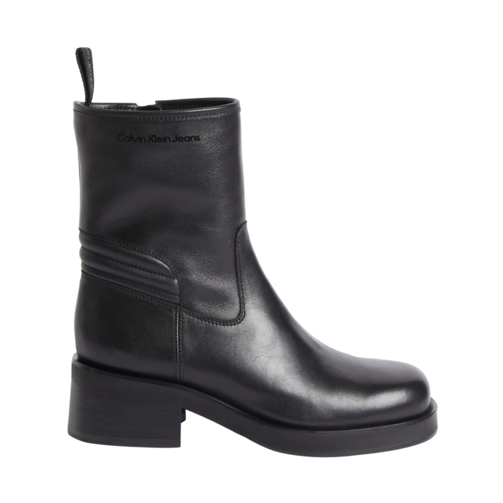 Calvin Klein Jeans Women's Black Ankle Boots, 6 Uk, Biker Ankle Boots