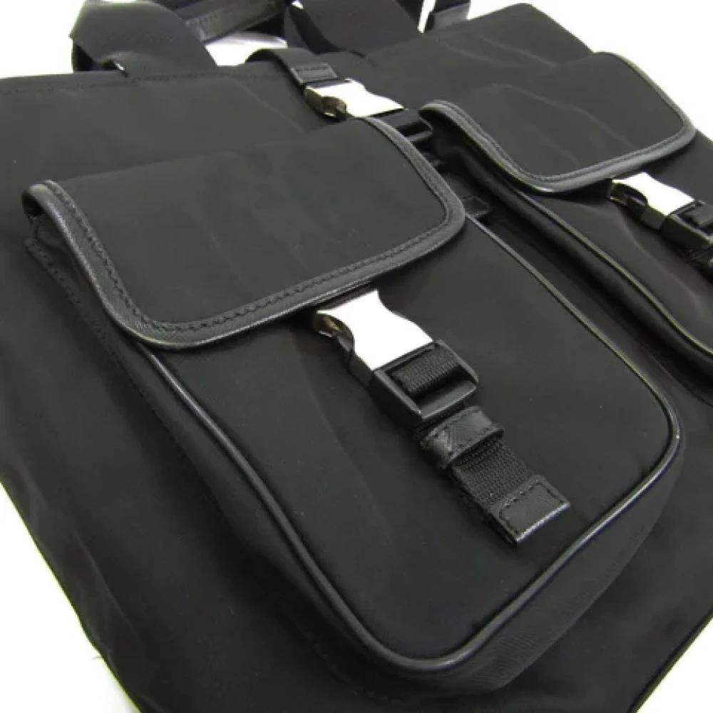 Prada Vintage Pre-owned Leather shoulder-bags Black Dames