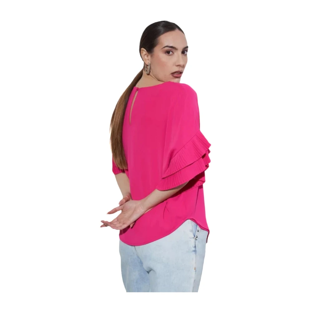 Kaos Dames 3 4 Mouw Blouse Pink Dames