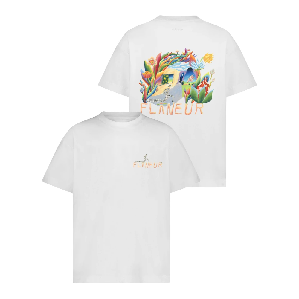 Flâneur Heren Passage Of Time T-Shirt Wit White Heren