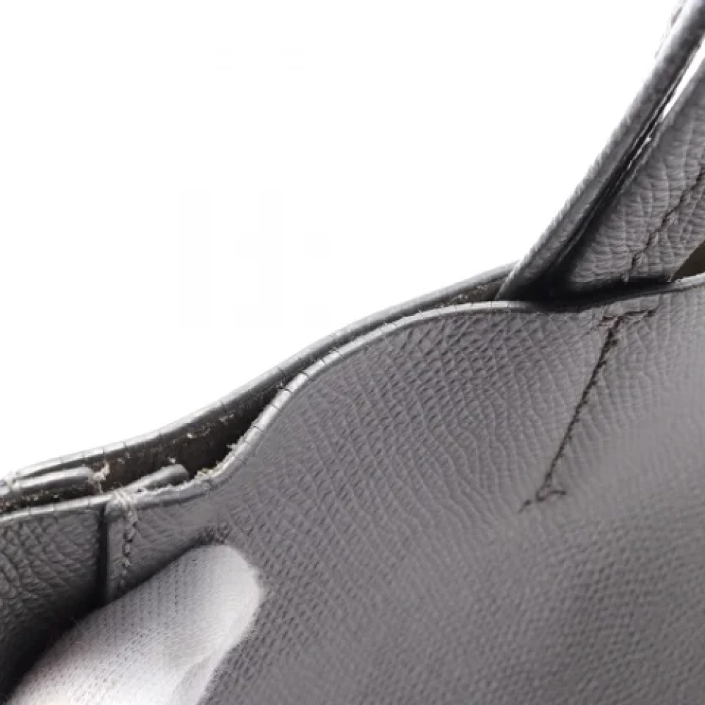 Celine Vintage Pre-owned Leather celine-bags Gray Dames