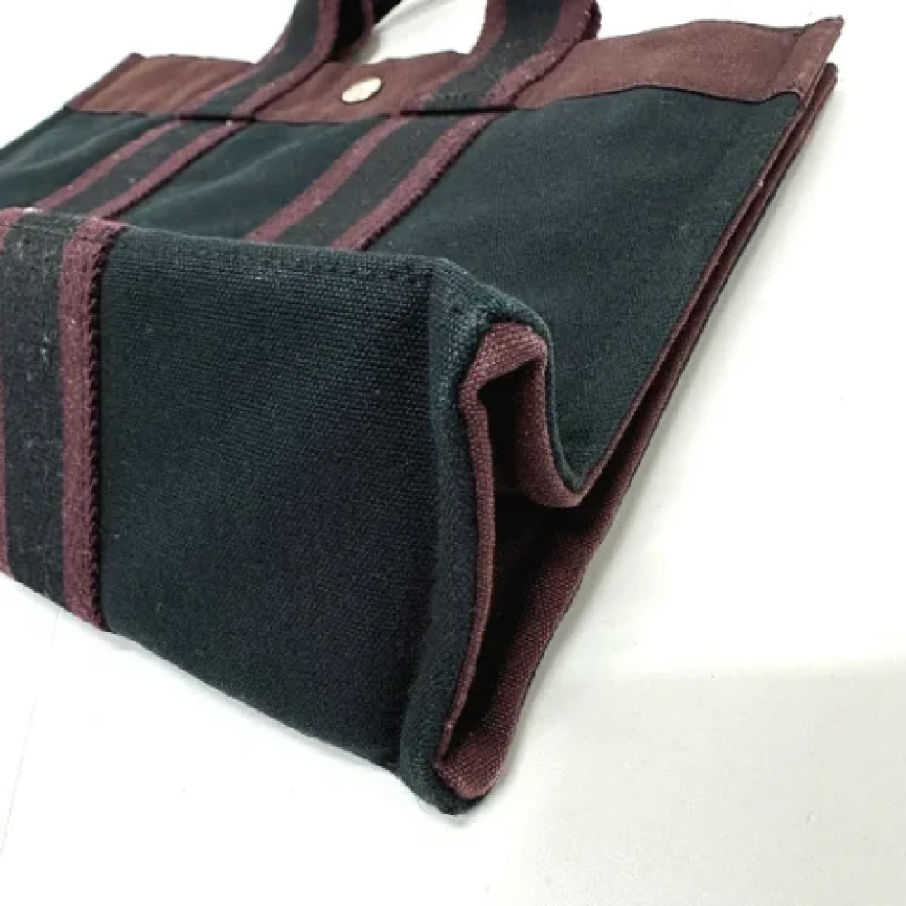 Hermès Vintage Pre-owned Canvas handbags Black Dames