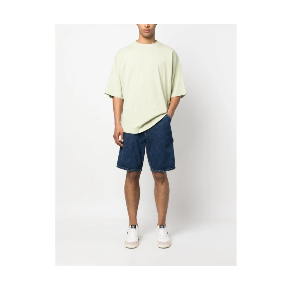 Carhartt WIP Denim Logo Patch Above-Knee Shorts Blue Heren