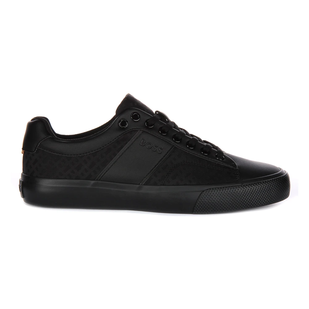 Hugo Men's Black Sneakers, 9 Uk, Sleek Tennis Trainers