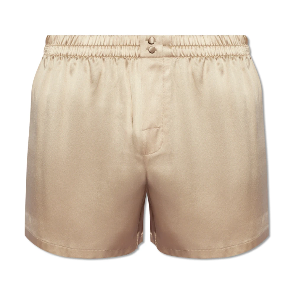 Dolce & Gabbana Zijden ondergoed shorts Beige Heren
