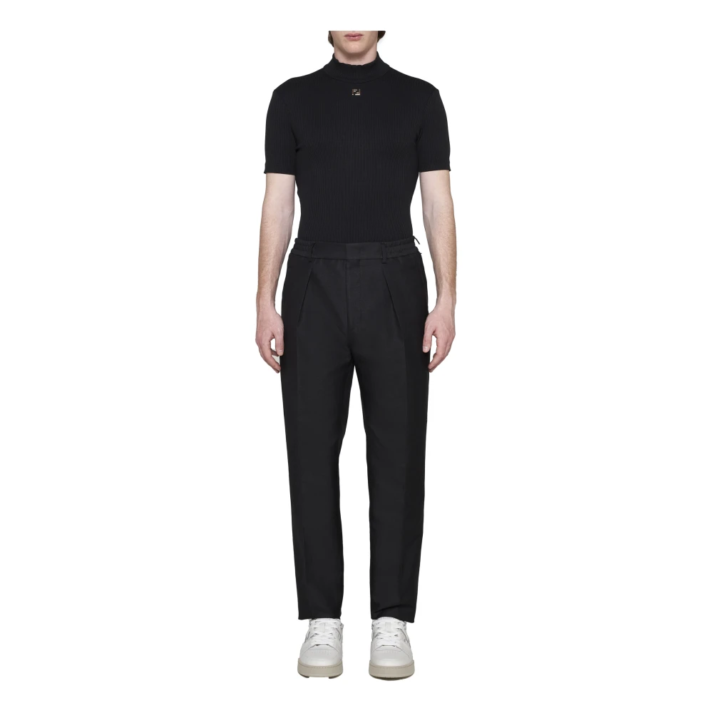 Fendi Zwarte Broek Black Heren