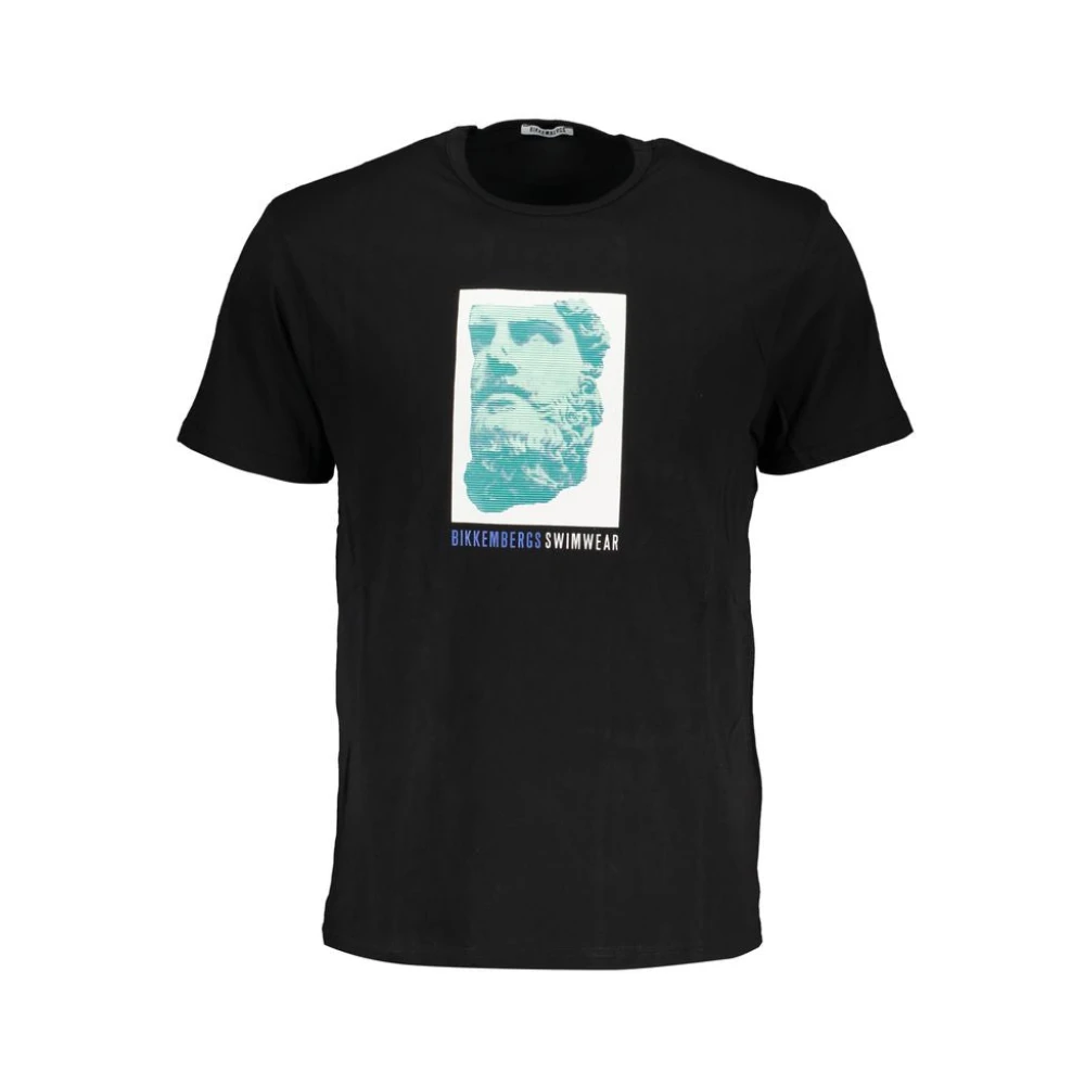 Bikkembergs Zwart Katoenen T-shirt met Logoprint Black Heren